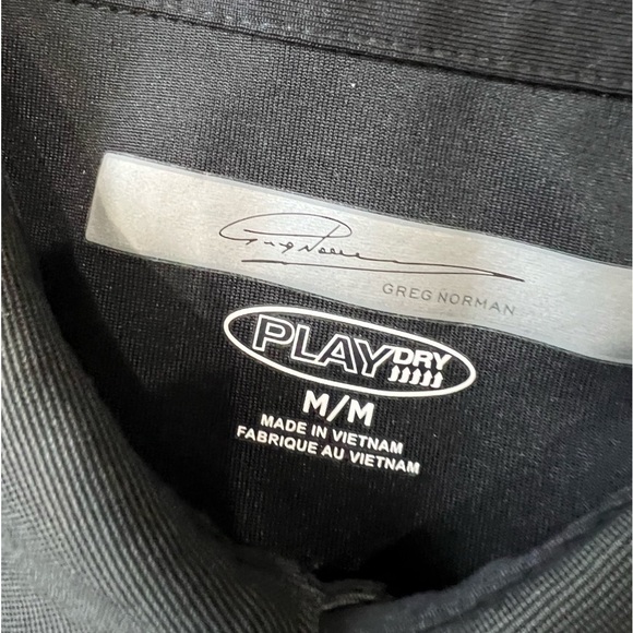 Greg Norman collection Play Dry men’s gray short sleeve polo golf shirt medium - Picture 4 of 5